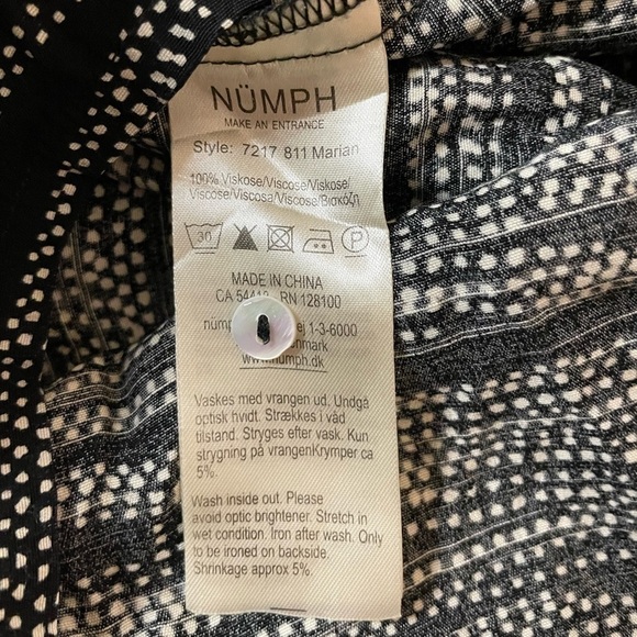 Numph (Anthropologie) Shirt Dress Polka Dot Button Down Small - Picture 6 of 6